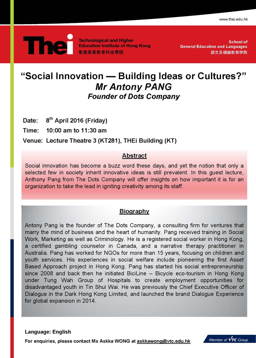 “Social Innovation — Building Ideas or Cultures?”